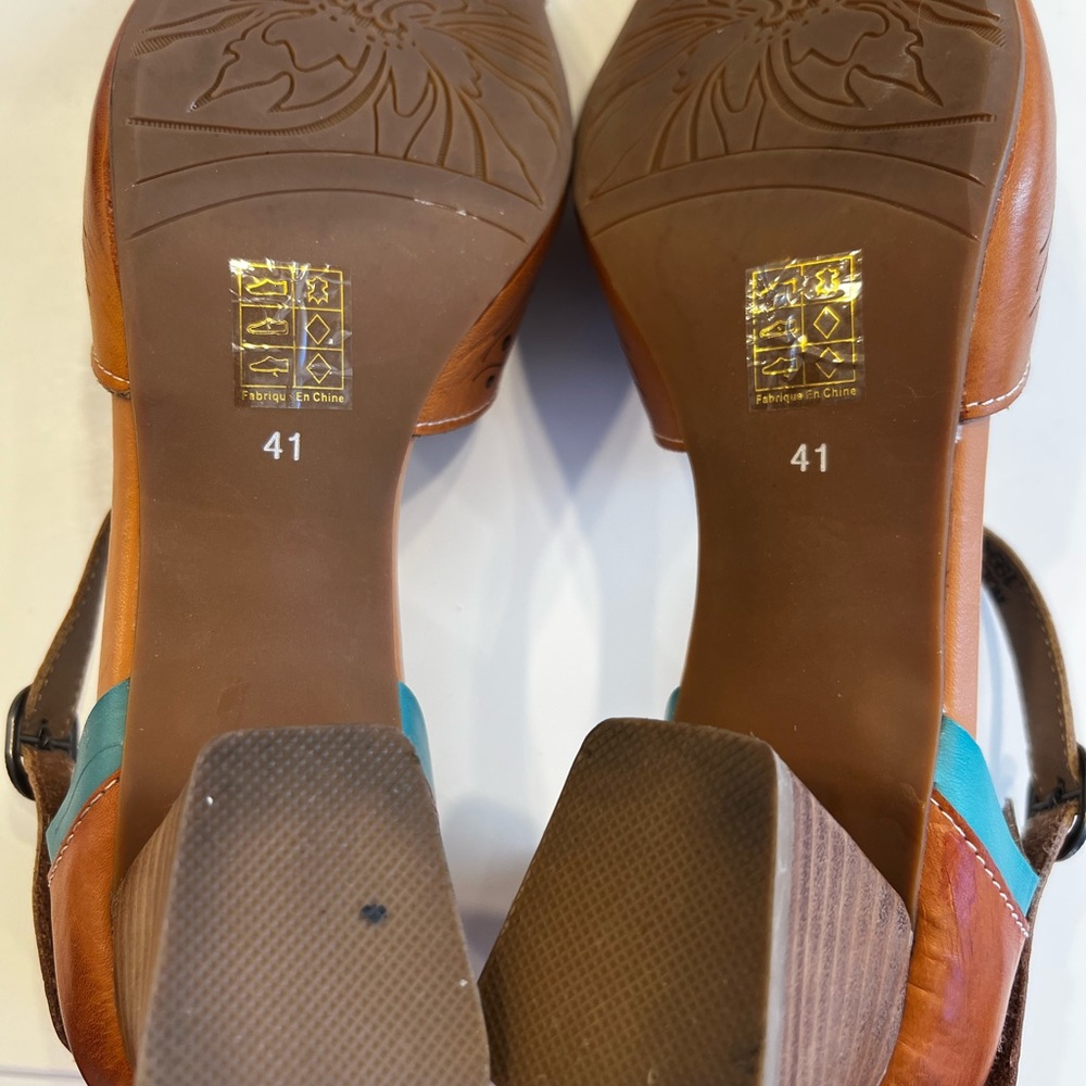 L’artiste Floral Brown Mules - Picture 4 of 5